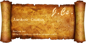 Jankov Csaba névjegykártya