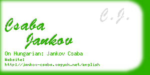 csaba jankov business card